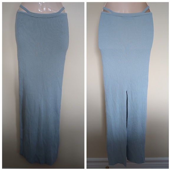 Materiel Designer Thin Strap Maxi Skirt XS Blue - Picture 7 of 14